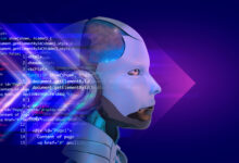 Using ChatGPT interface on a laptop for AI writing tasks